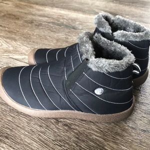 Womens Snow Boots Slip-On Waterproof Cold Weather Ankle Boots Size 11